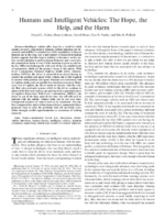 Humans and intelligent vehicles  the hope the help and the harm