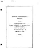 Interstate Commerce Commision Report of the Accident  Investigation Occuring on the CHICAGO MILWAUKEE ST PAUL AND PACIFIC RAILROAD STURTEVANT WI