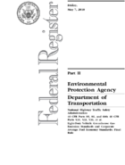 LightDuty Vehicle Greenhouse Gas Emission Standards and Corporate Average Fuel Economy Standards Final Rule
