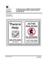 Countermeasures to mitigate intentional deaths on railroad rightsofway  lessons learned and next steps