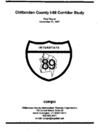 Chittenden County I89 Corridor Study