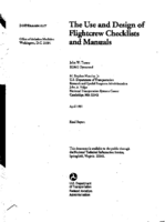 The Use and Design of Flightcrew Checklists and Manuals
