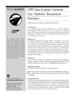 LTPP Data Analysis Improved Low Pavement Temperature Prediction  tech brief