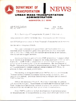 Department of Transportation News Urban Mass Transportation Administration UMTA 7545
