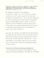 Speeches by Robert E Patricelli Administrator of the Urban Mass Transportation Administration