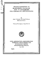 Characteristics of Magnesium Fluoride and P7 Phosphors For Radar Ppi Applications