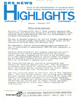 BRS News Highlights JanuaryFebruary 1972
