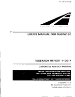 Users Manual for QUEWZ92