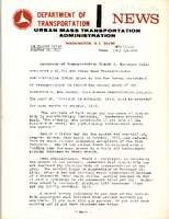 Department of Transportation News Urban mass Transportation Administration UMTA 73114