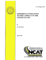 Experience With Stone Matrix Asphalt in the United States