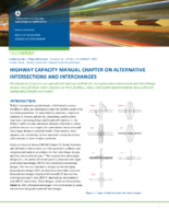 Highway Capacity Manual Chapter on Alternative Intersections and Interchanges  techbrief