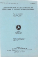 Laboratory Evaluation of Alcohol Safety Interlock Systems Volume II  Instrument Screening Experiments