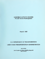 Suburban Activity Centers Private Sector Participation