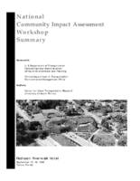 National community impact assessment workshop summary