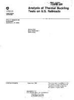 Analysis of Thermal Buckling Tests on US Railroads