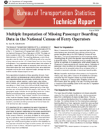 Multiple Imputation of Missing Passenger Boarding Data in the National Census of Ferry Operators