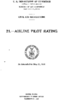 Part 21 Airline Pilot Rating