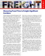 Measuring Travel Time in FreightSignificant Corridors