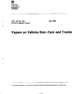 Papers on vehicle size  cars and trucks