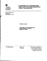 AluminumCold Temperature Tank Car Puncture Resistance Test Data Report