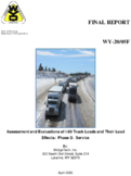 Assessment and Evaluations of I80 Truck Loads and Their Load Effects Phase 2 Service