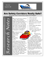 Research notes  are safety corridors really safe Evaluation of the corridor safety improvement program