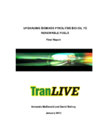 Upgrading Biomass Pyrolysis BioOil to Renewable Fuels