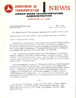 Department of Transportation News Urban Mass Transportation Administration UMTA 7260