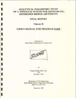 Analytical Parametric Study of a TiedBack System for Reinforcing Distressed Bridge Abutments Vol II Users Manual for Program BART