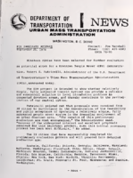 US DOT News re Selection of 19 cities for further evaluation re Downtown People Mover demonstration