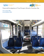 Numerical Investigations of Virus Transport Aboard a Commuter Bus