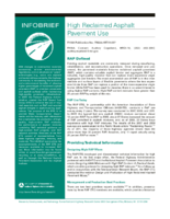 High Reclaimed Asphalt Pavement Use infobrief