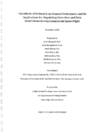 The effects of shiftwork on human performance and its implications for regulating crew rest and duty restrictions during commercial space flight