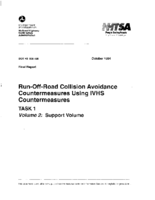 RunOff Road Collision Avoidance Countermeasures Using IVHS Countermeasures Task 1 Vol 2 Support Volume