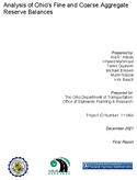 Analysis of Ohios Fine and Coarse Aggregate Reserve Balances