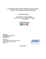 FY 2000 Integration Earmarks National Evaluation Program CapWIN The Capital Wireless Integrated Network