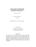 Installation of stormwater management and treatment demonstration facility