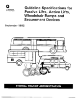 Guideline Specifications for Passive Lifts Active Lifts Wheelchair Ramps and Securement Devices