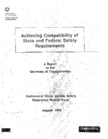 Achieving compatibility of State and Federal safety requirements