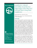 LiquefactionInduced Downdrag on Continuous Flight Auger CFA Piles From FullScale Tests Using Blast Liquefaction  techbrief