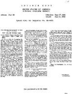 Part 60 Regulation No SR442a Affects Part 60 New York International Airport Traffic Area Rules