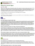 Human Environment Digest April 30 2020