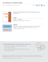 Guidance for Developing a Freight Transportation Data Architecture