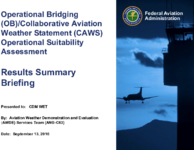 Operational Bridging OBCollaborative Aviation Weather Statement CAWS Operational Suitability Assessment Results Summary Briefing