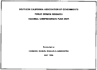 Southern California Association of Governments  public opinion research  Regional Comprehensive Plan RCP