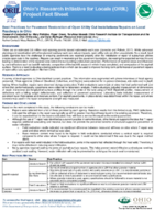 Best Practices for Pavement Restoration of Open Cut Utility InstallationsRepairs on Local Roadways in Ohio Summary