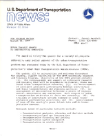 US Department of Transportation News Office of Public Affairs UMTA 4677 Urban Transit Grants to Universities Announced
