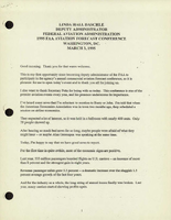 FAA Deputy Administrator Linda H Daschle Speeches MarchApril 1995