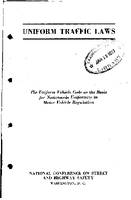 The Uniform Vehicle Code as the Basis for Nationwide Uniformity in Motor Vehicle Regulation