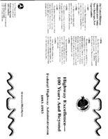 Highway Excellence  100 Years and Beyond Federal Highway Administration 1898  1993 Historical Highlights